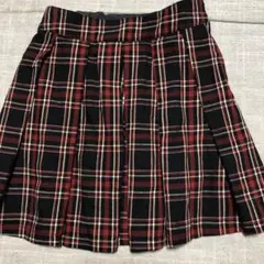 ポンポネット　チェックスカート　140cm 赤×ネイビー　インナーパンツ付き