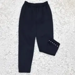 美品 Rene 2024 Slim Pants 36 黒 イージーパンツ パール