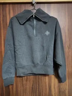 earth music&ecology　ダークグレー ハーフジップ スウェット