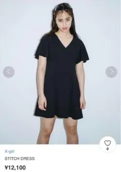 【定価12,100円】新品　X-girl　黒ワンピース