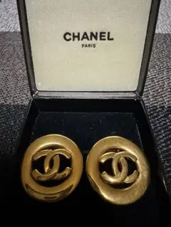 CHANEL ヴィンテージ　ココマーク イヤリング ゴールド