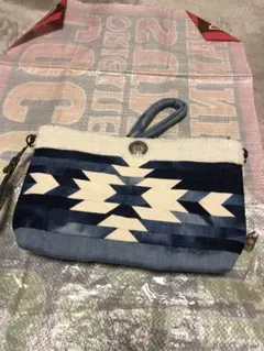 デニムショルダーバッグ　ハンドメイド