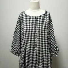 【blue willow】ワンピース（フリー）麻混 体型カバー summer