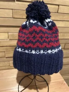 素材にこだわるキッズニット帽 北欧　フェアアイル　ビーニー　ハンドメイド