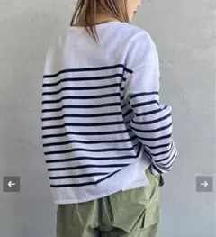 ★まりんさん様専用★ORCIVAL ラッセル ボーダー 長袖 バスクシャツ