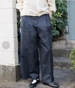 新品・タグ付き　ニコアンド　ボーイズクラフトチノパンツ　ネイビー