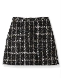 GRL インパン裏地付ツイード台形ミニスカート[cu317]