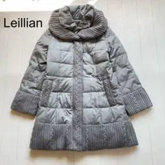 極美品　Leilian レリアン　ダウンジャケット ホワイト　アウター ダウン レリアン Leilian 丸襟ダウンコ－ト【Leilian WHITE LABEL