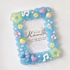 【No.418】水色系♡原宿イメージポップなホイップデコトレカケース　硬質ケース