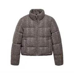 ZARA 断熱材入りケーブルニットパフボンバージャケット