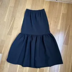 ドローイングナンバーズ　切替ギャザースカート　黒のサムネイル