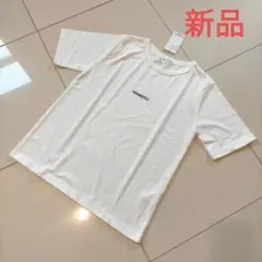 新品　Tシャツ　白　クルーネック　F　半袖 ポリ綿のサムネイル
