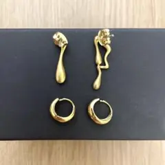 最終価格【美品】ピアス ゴールド 2点セット【まとめ売り】