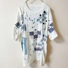 アートプリント 半袖Tシャツ 【F】オーバーサイズ こだわりのデザイン