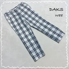 【DAKS LONDON/ダックス】 チェック柄 パンツ 綿100% 日本製