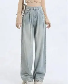 SHEIN ハイウエスト ワイドレッグ デニム S