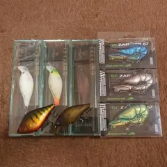 常吉 南湖クランク59SR 3個・一誠 G.C.ザリバイブ67 3個 ◇】常吉 南湖クランク 59SR TSUNEKICHI NANKO CRANK - 【バス