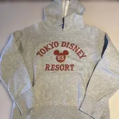ミッキー　ディズニー　パーカー　グレー