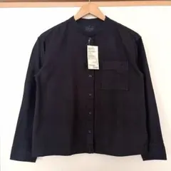 無印良品　新品　スタンドカラーシャツ　チャコールグレー　ジャケット　フランネル