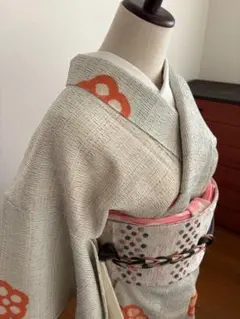 ❤️大人可愛い総絞り　舞花文様　超美品　新品畳紙付き