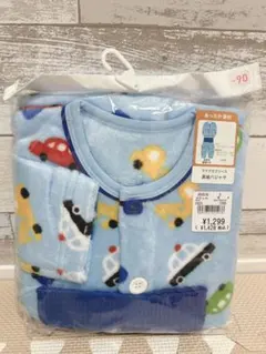 車柄フリースベビーパジャマ 90サイズ