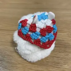 ☆ はむにぎり用 ぬいぐるみ服　バブーシュカ　ロシア風　ハンドメイド　編み物 ☆