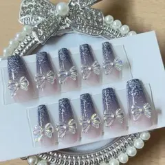 ネイルチップ ガーリー ワンホン 地雷系 量産型 平成女児 現品 ハンドメイドのサムネイル