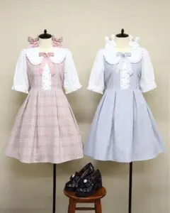新品　Amavel カントリーチェックリボンワンピース Amavel カントリーチェックリボンワンピース - メルカリ