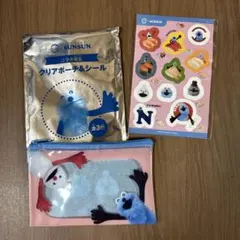 スシロー　スンスン コラボ限定 クリアポーチ&シール