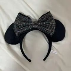 ミッキー耳カチューシャ リボン付き