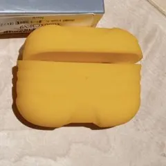 AirPods Pro ケース シリコン保護ケース イエローオレンジ
