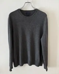 LANDS'END カシミヤ100% クルーネック グレー セーター