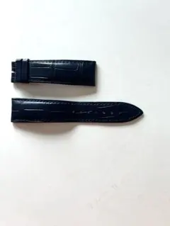 純正 オメガ ブラックアリゲーター レザーストラップ 20-16mm - メルカリ