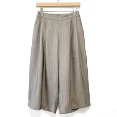 美品 KELEN ツータックチョップドパンツ ヘリンボーン ライトグレー