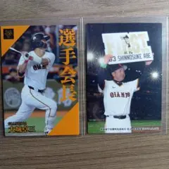 プロ野球チップス 大城卓三 阿部慎之助 レギュラーカード 読売ジャイアンツ