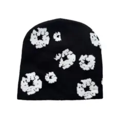 【新品】ビーニー ニット帽 帽子 ストリート y2k 黒 ブラック