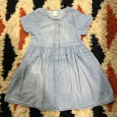 H&M デニムワンピース 半袖 105