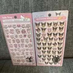 正規品　ハローキティ&クロミ ミニ　ボンボンドロップシール