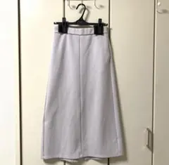 ジーユー ロングスカート 紫 無地 ナロースカート カジュアル ファッション