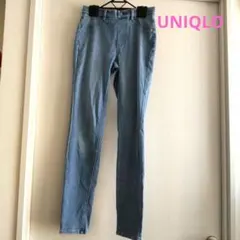 ユニクロ　レディース　デニム　ジーンズ　ブルー　青　ストレッチ