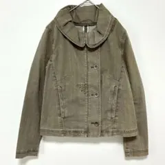 【大人ナチュラル】ジャンニロジュディチェ ジャケット カーキデニム【u24】