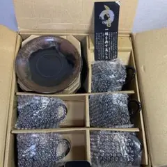 天目珈琲椀皿 和風陶器5客揃のサムネイル