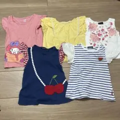 女の子用Tシャツ5枚セットムージョンジョンメゾピアノユニクロ110保育園