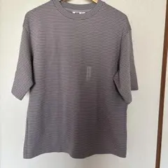 UNIQLO エアリズムコットンオーバーサイズボーダーTシャツ　Lサイズ