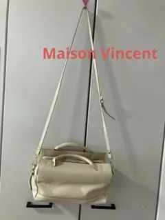 Maison Vincent クリーム色 2wayショルダーバッグ ハンドバッグ