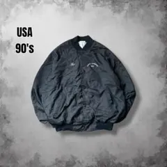 90s USA製 企業スイングトップブルゾンヴィンテージ短丈 ボンバージャケットのサムネイル