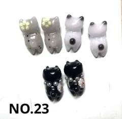 猫 デコパーツ レジン用品 6個セット #23