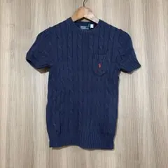 【美品】Polo Ralph Lauren ネイビー 半袖セーター