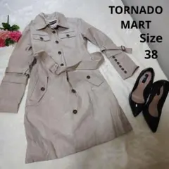 【オシャレ☆TORNADO MART FEMME】ベージュ　トレンチコート　38のサムネイル