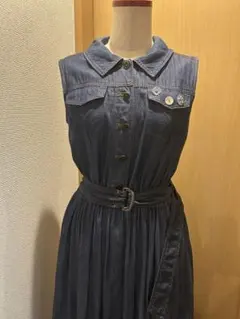 再・再値下げ STRAWBERRY-FIELDS デニム ノースリーブ ワンピ